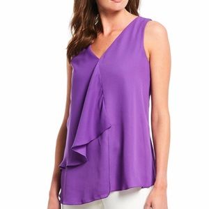 Gibson Latimer Purple Sleeveless Blouse